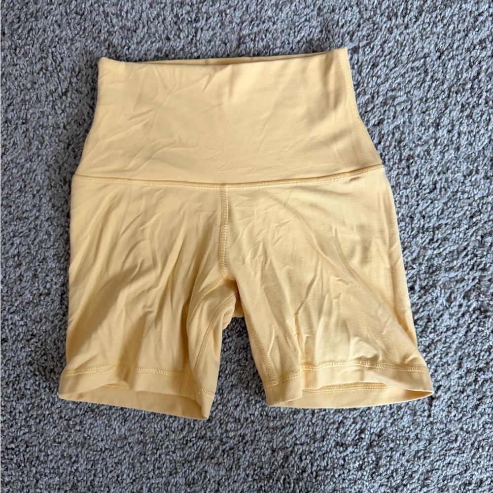 Aritzia - Golden Butter Yellow Biker Shorts